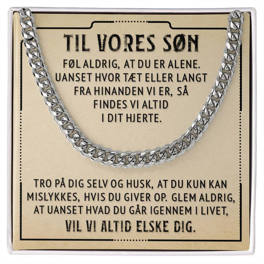 Til Vores Søn - Aldrig Alene - Halskæde Panserkæde