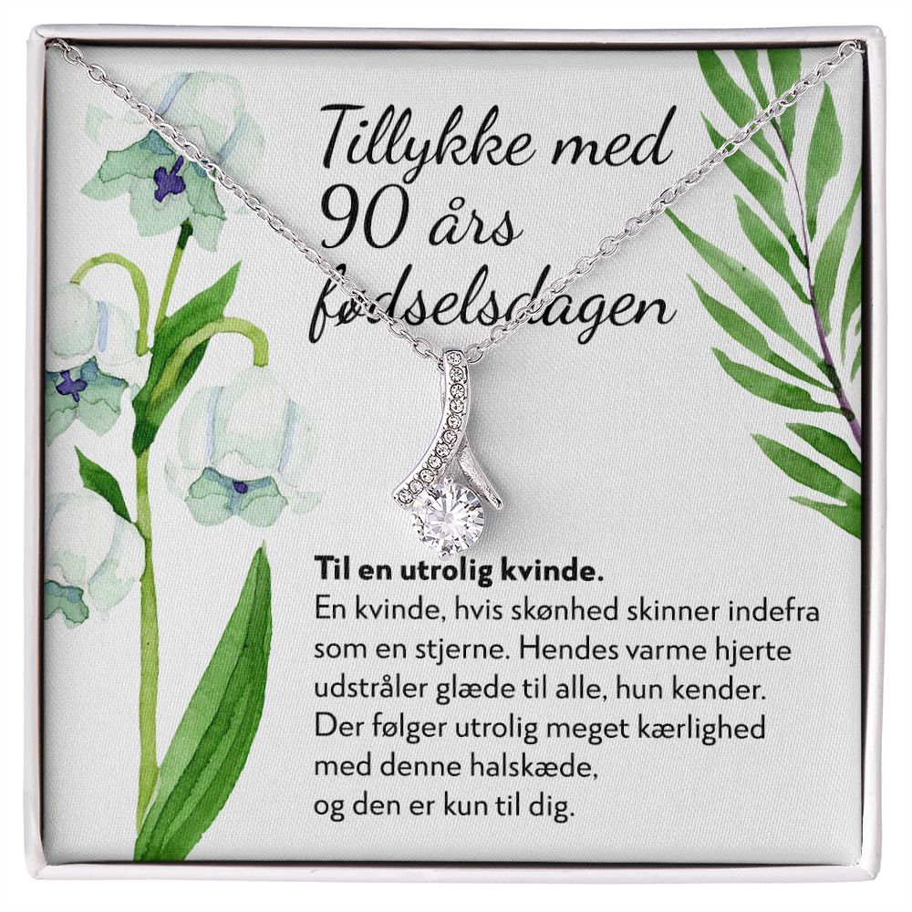 90 Års Fødselsdagsgave Til Kvinde - Utrolig Kvinde - Halskæde Alluring Beauty