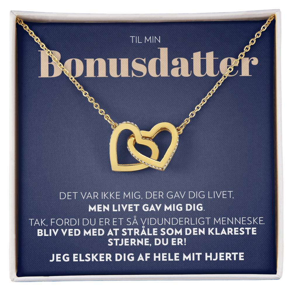 Til Min Bonusdatter - Livet gav mig dig - Halskæde To Hjerter